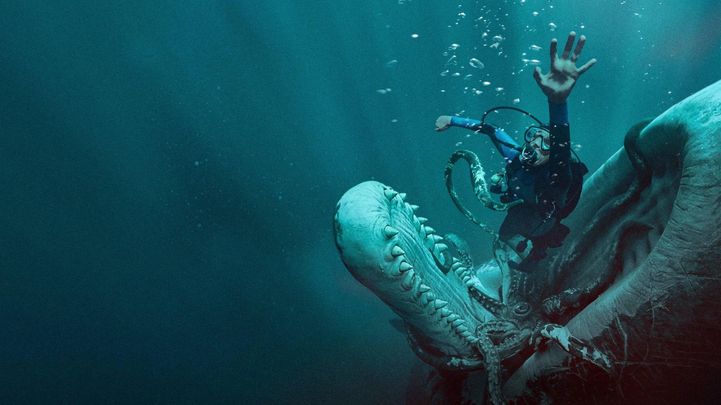 Austin Abrams is swallowed by a whale in Whalefall.